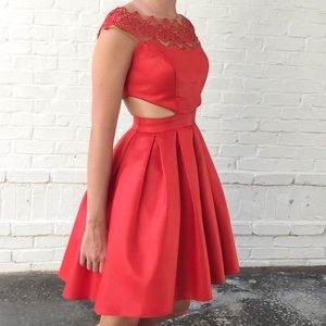 Sherri hill 9756 red 00 prom homecoming